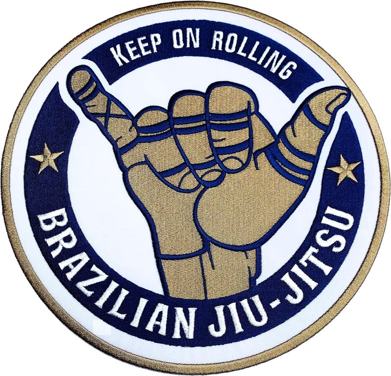 Karma Patch Brazilian Jiu Jitsu Patch (3.5 Inch) Keep On Rolling Grappling Embroidered Iron/Sew on Badge BJJ Gi Applique - Image 1